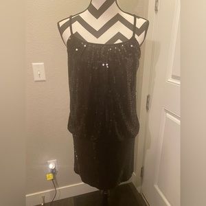 White Gouse Black Market sequins mini dress. Size 4